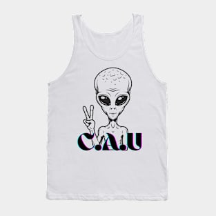 Alien C.A.U (creepy and unexplained) Tank Top